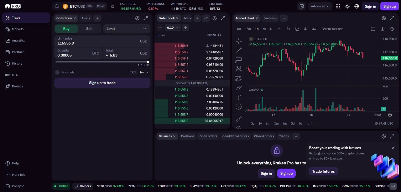 Kraken order execution
